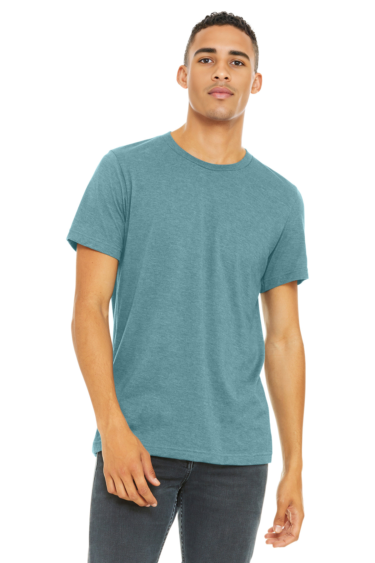 BELLA + CANVAS 3001CVC — Heather Blue Lagoon