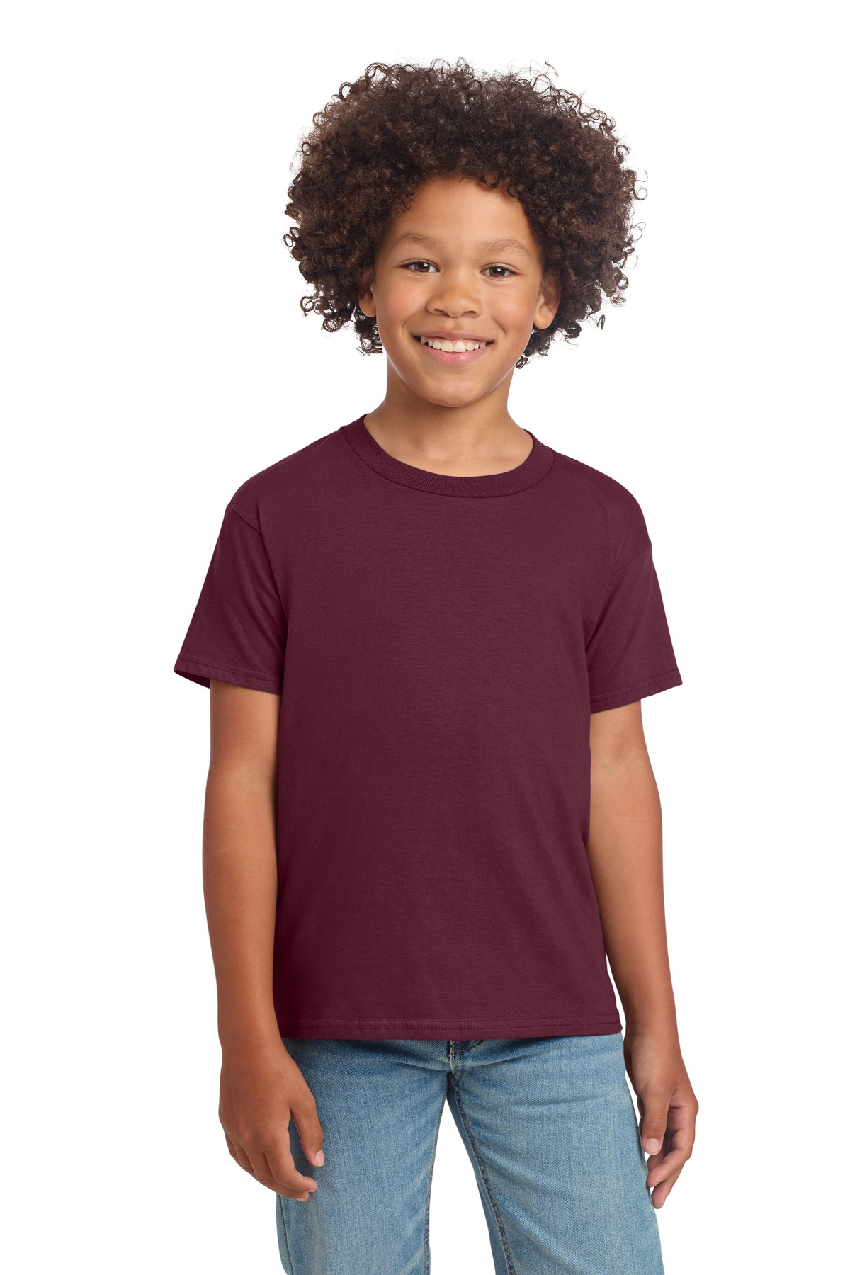 Gildan 64000B — Maroon front