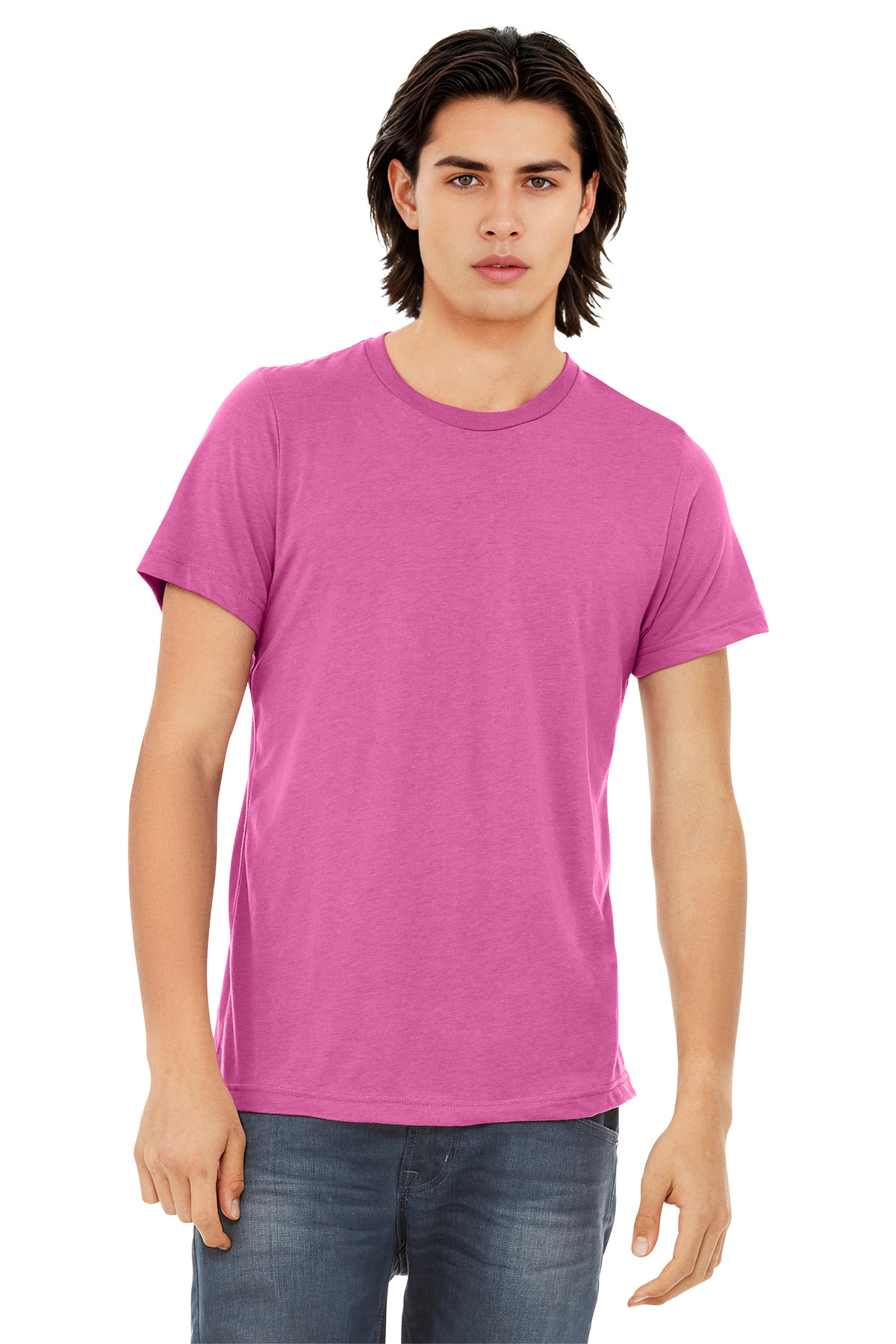 Bella + Canvas 3413 — Charity Pink Triblend front