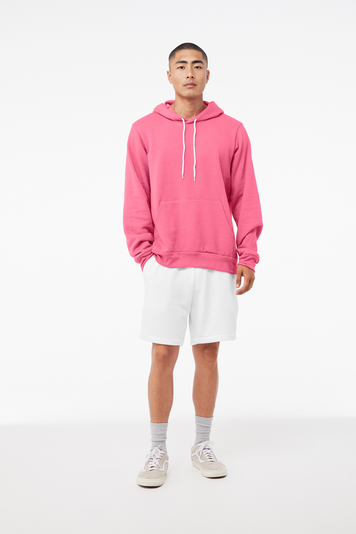 Bella + Canvas 3719 — Heather Charity Pink front