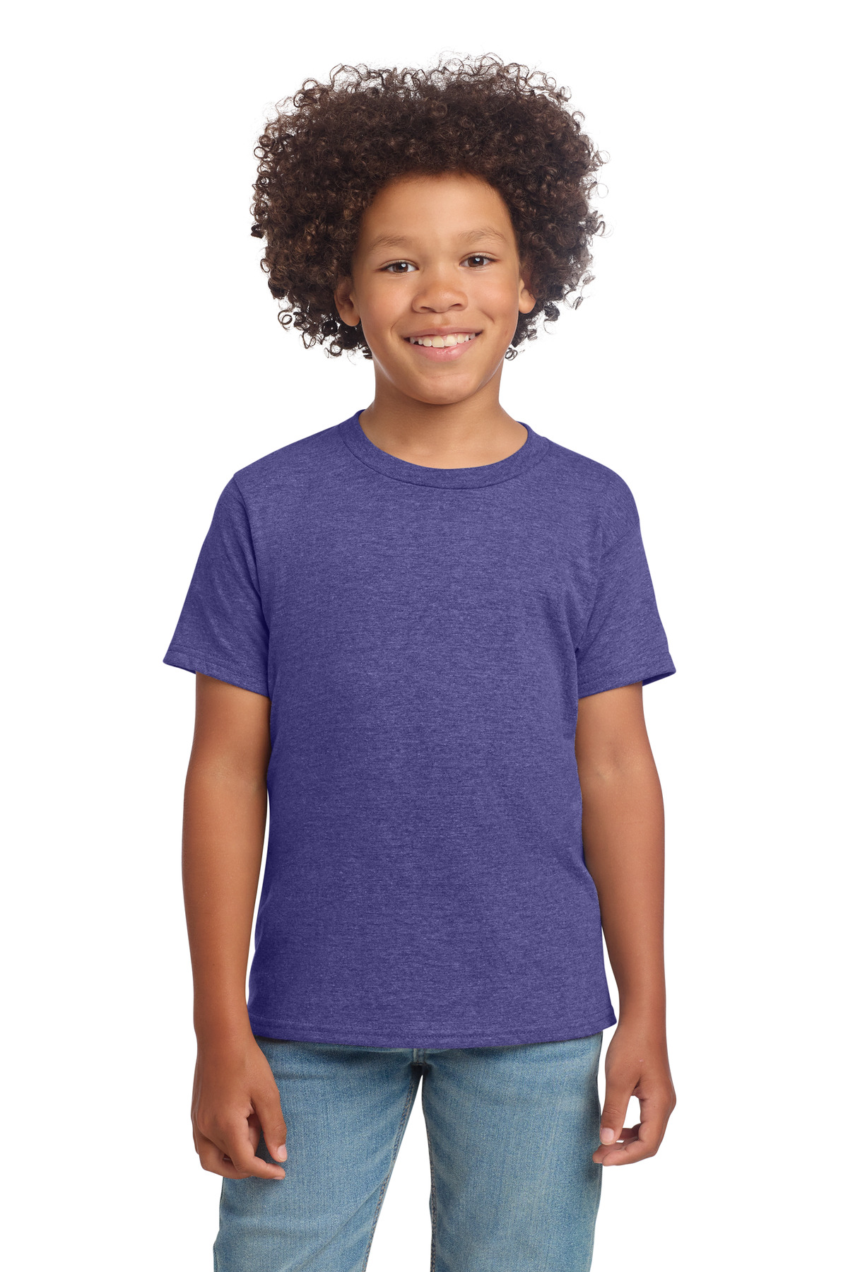 Gildan 64000B — Heather Purple front