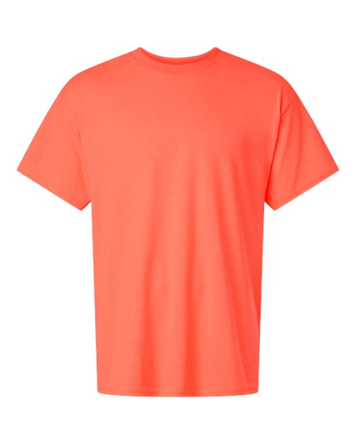 Gildan 5000 — Heather Neon Coral front