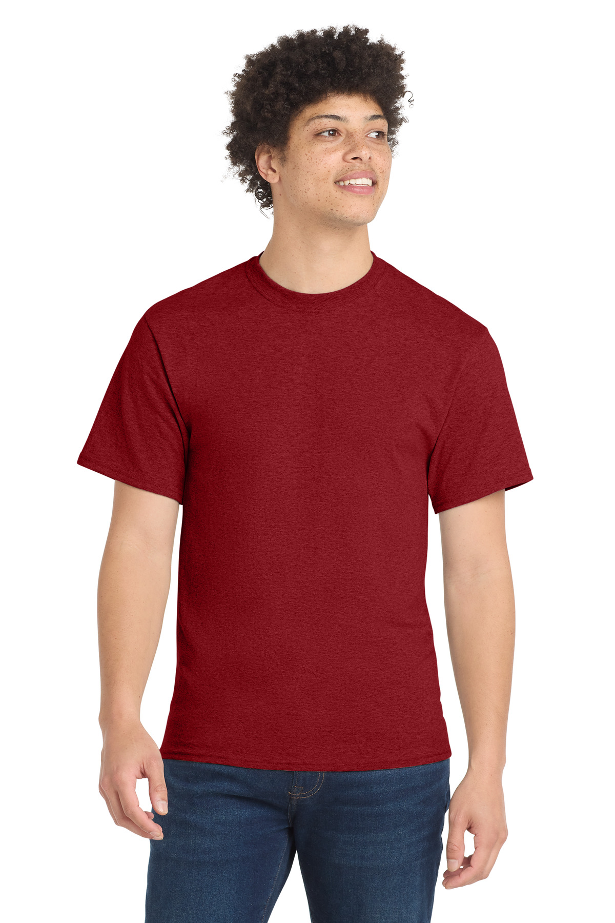 Port & Co PC55 — Vintage Red front