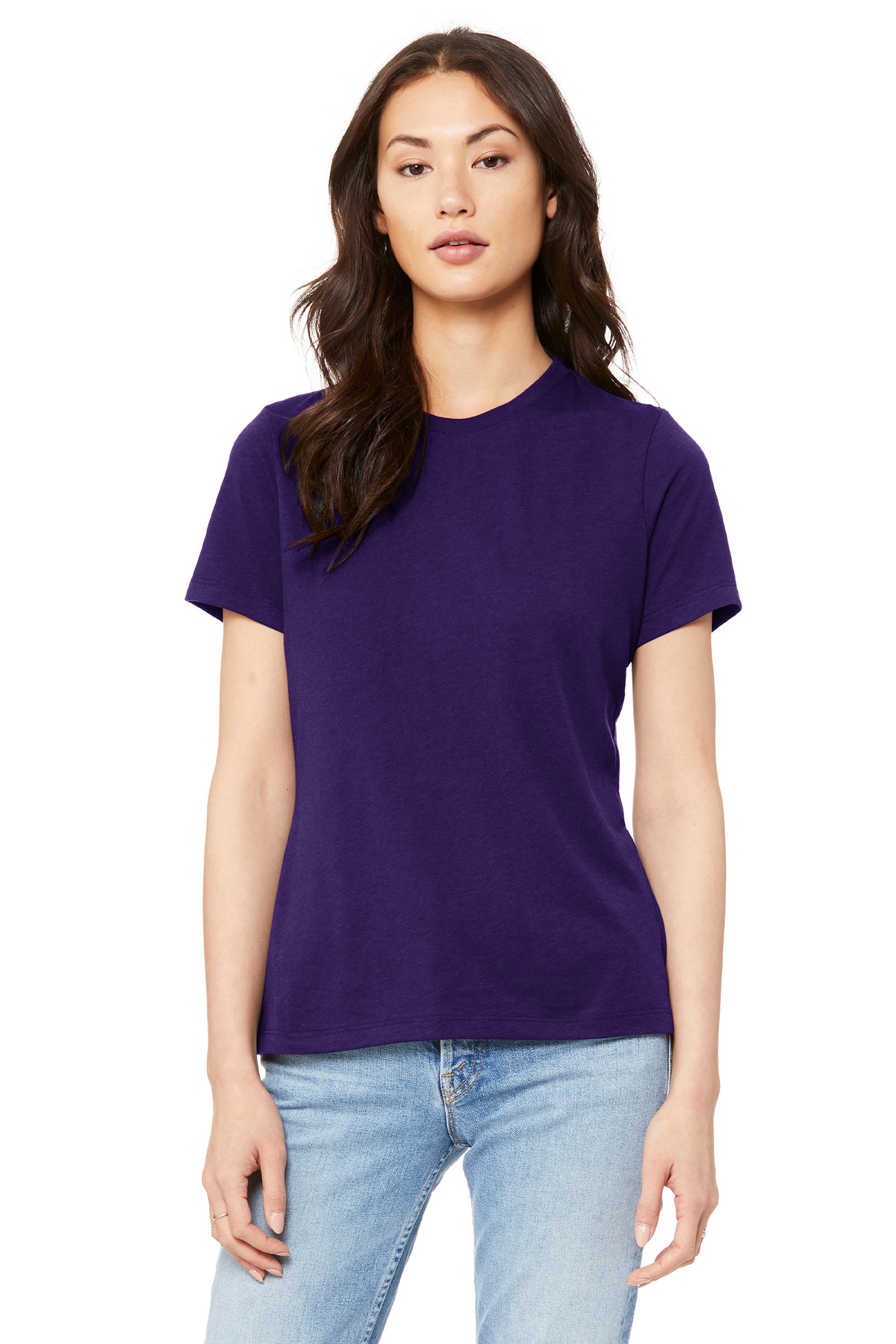 Bella + Canvas 6400 — Team Purple front