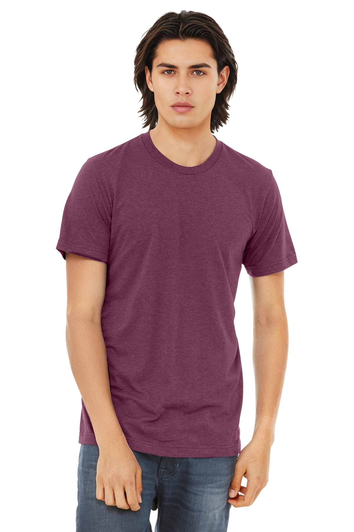 Bella + Canvas 3413 — Maroon Triblend front