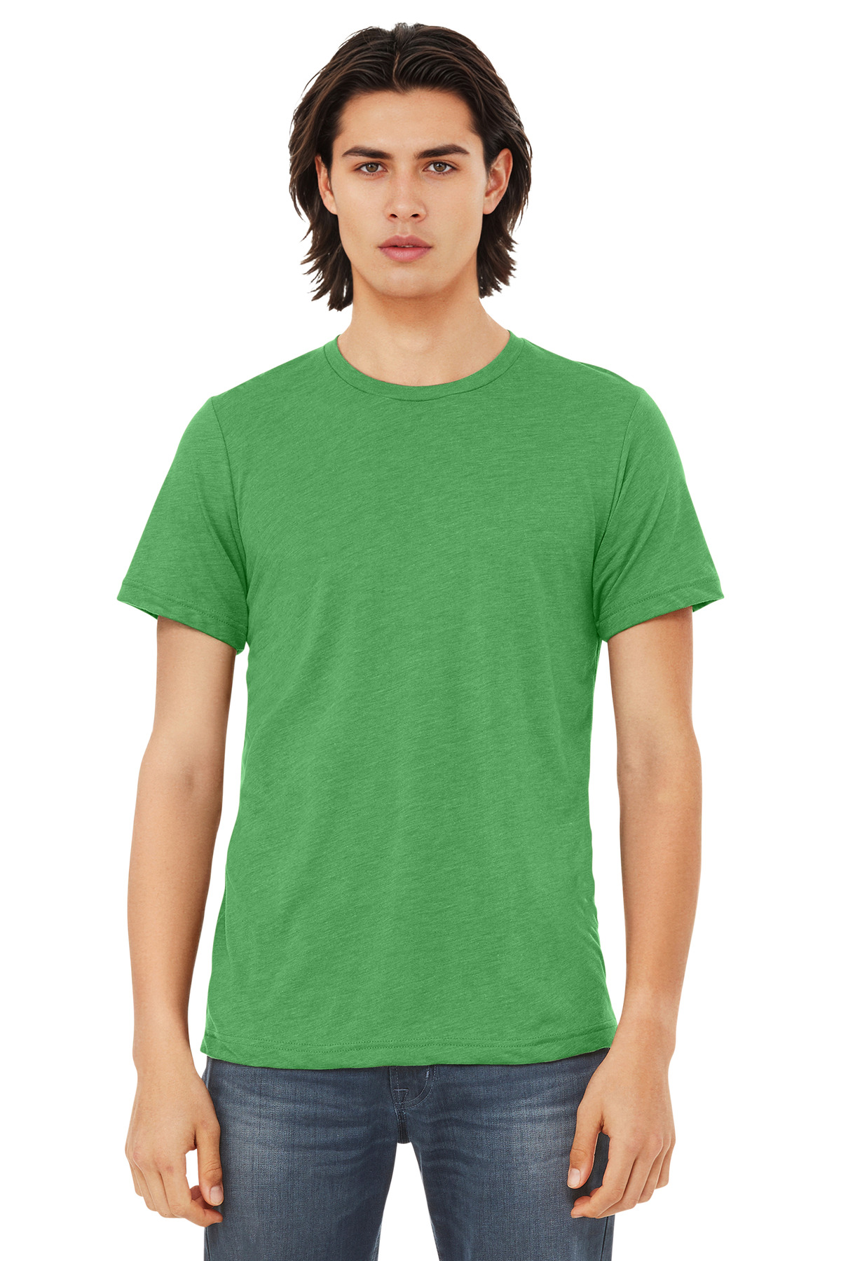 Bella + Canvas 3413 — Green Triblend front