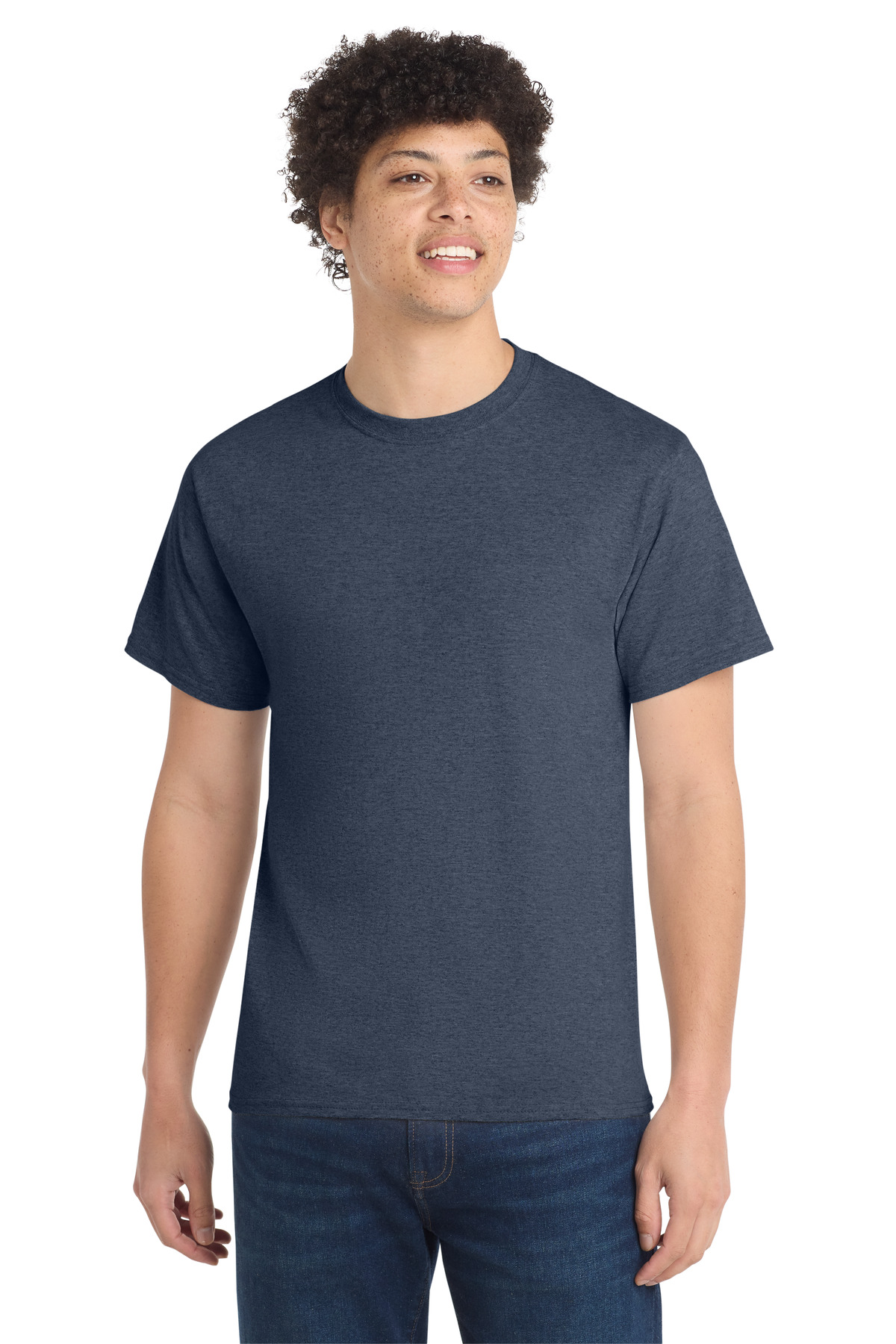 Port & Co PC54T — Heather Navy