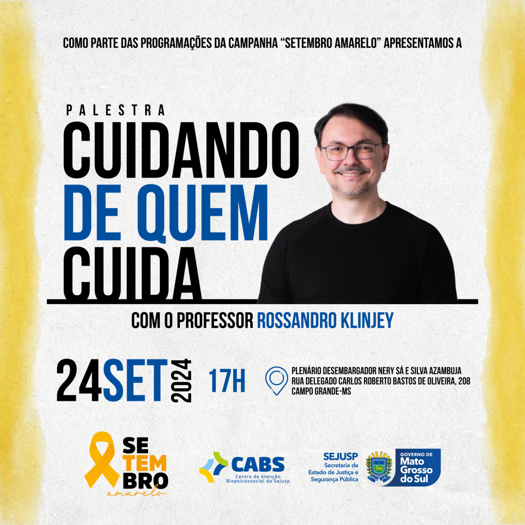 Palestra com Rossandro Klinjey Aborda Saúde Mental