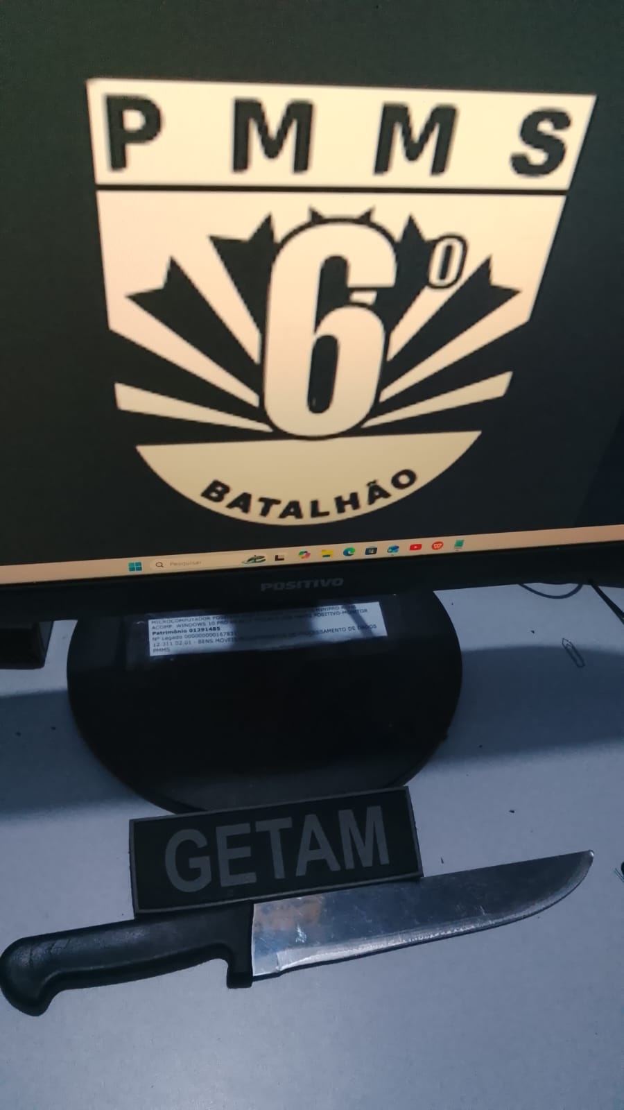 Polícia Militar prende suspeito e apreende faca em Corumbá