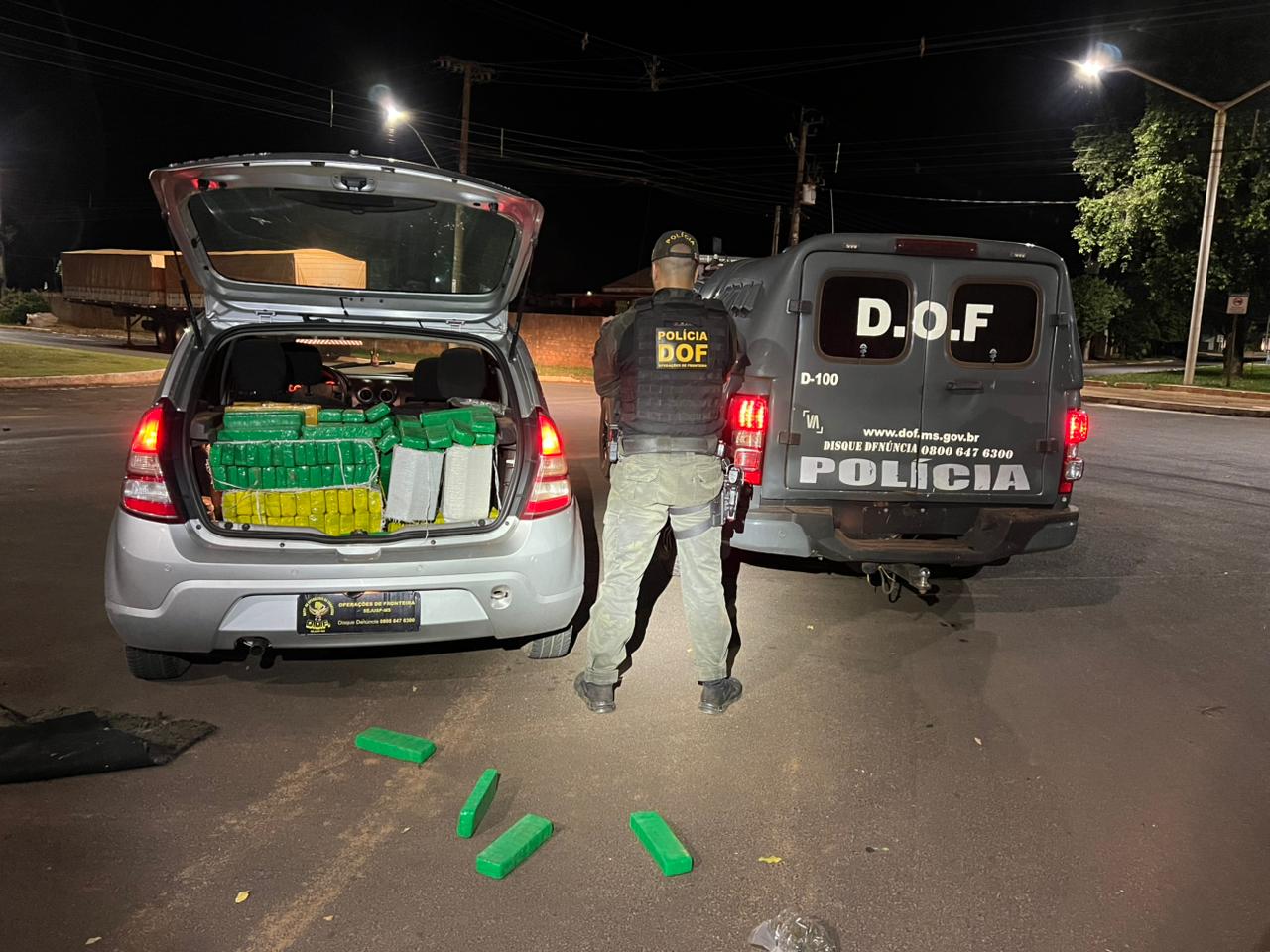 Veículo carregado com drogas é interceptado pelo DOF em Iguatemi