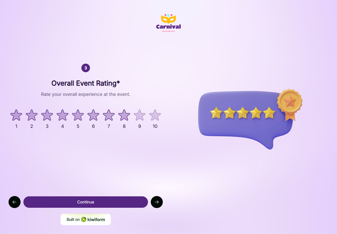 Event Feedback Form Template template preview
