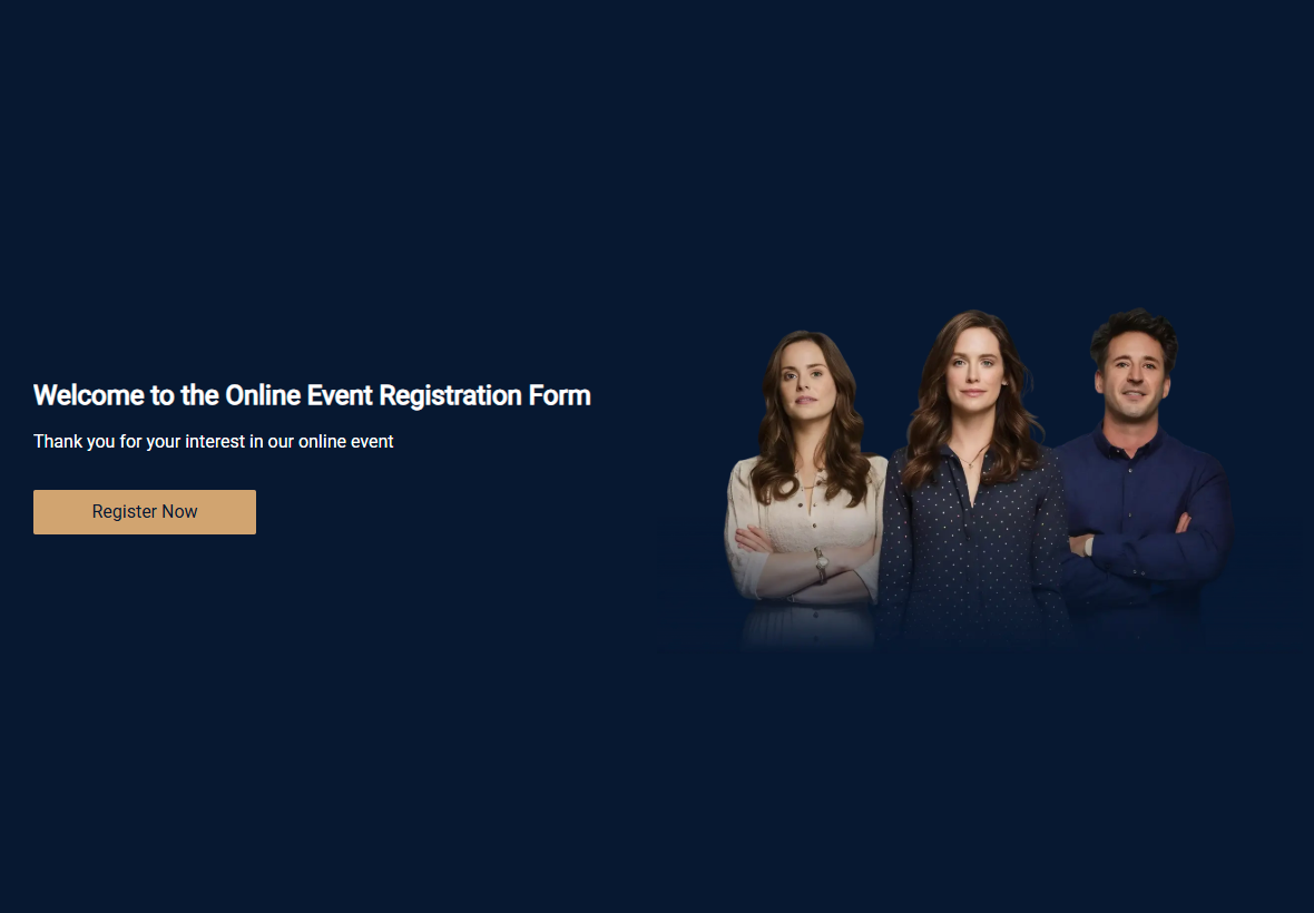 Modello di modulo di registrazione per eventi online preview