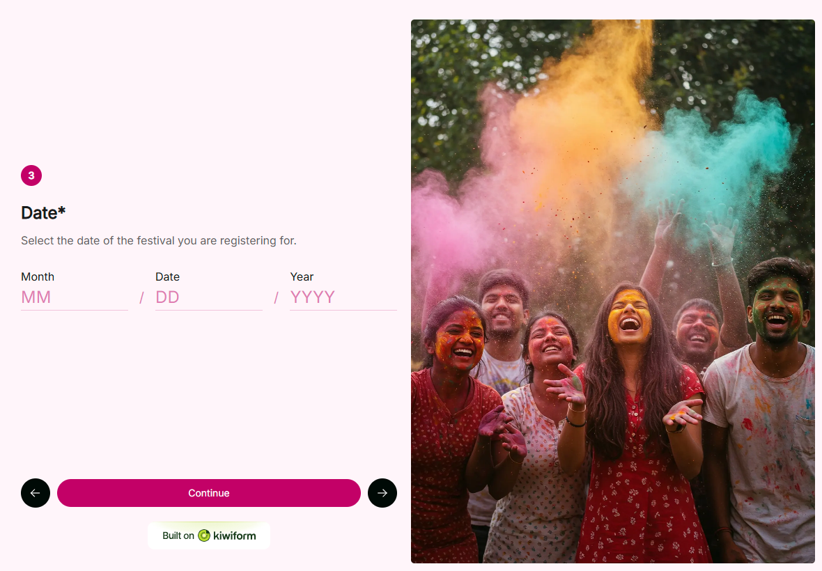 Festival Registration Form Template preview