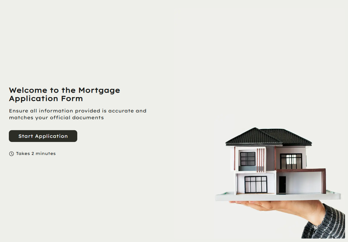 Mortgage Application Form preview