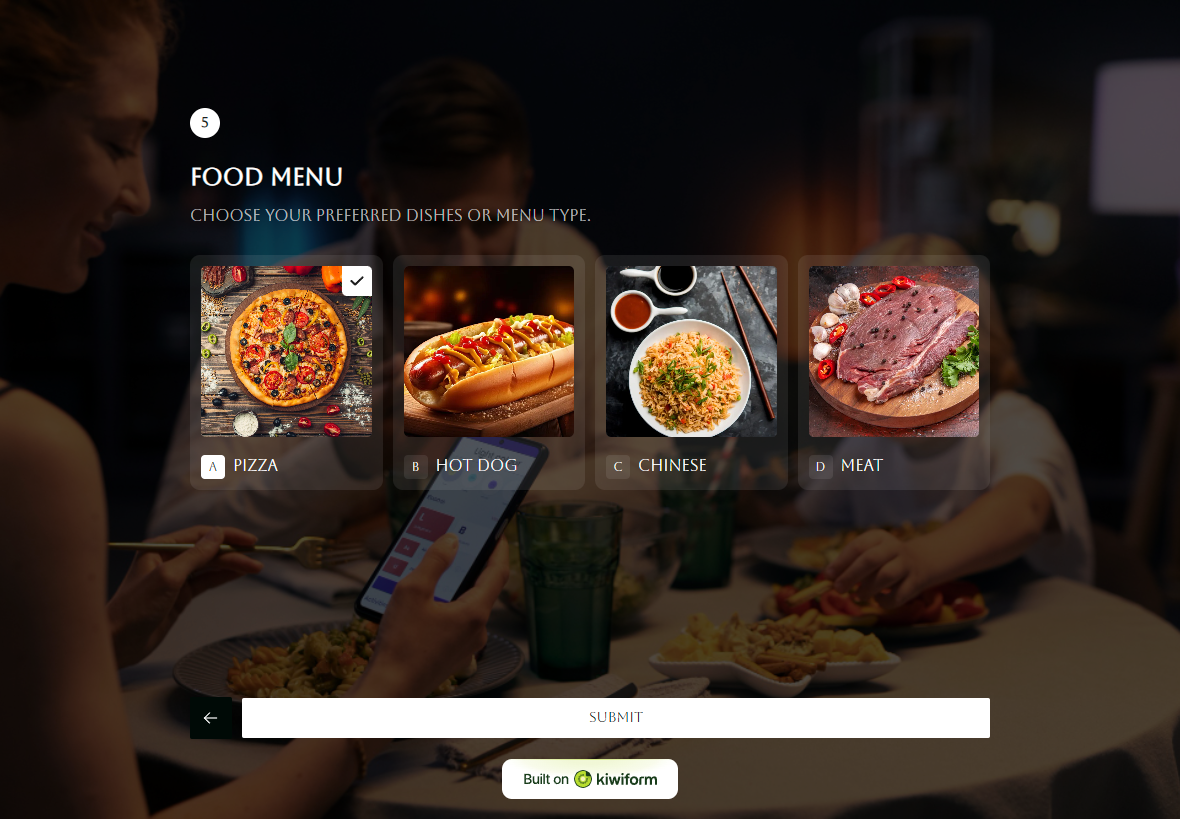 Modèle de formulaire de commande de restaurant preview