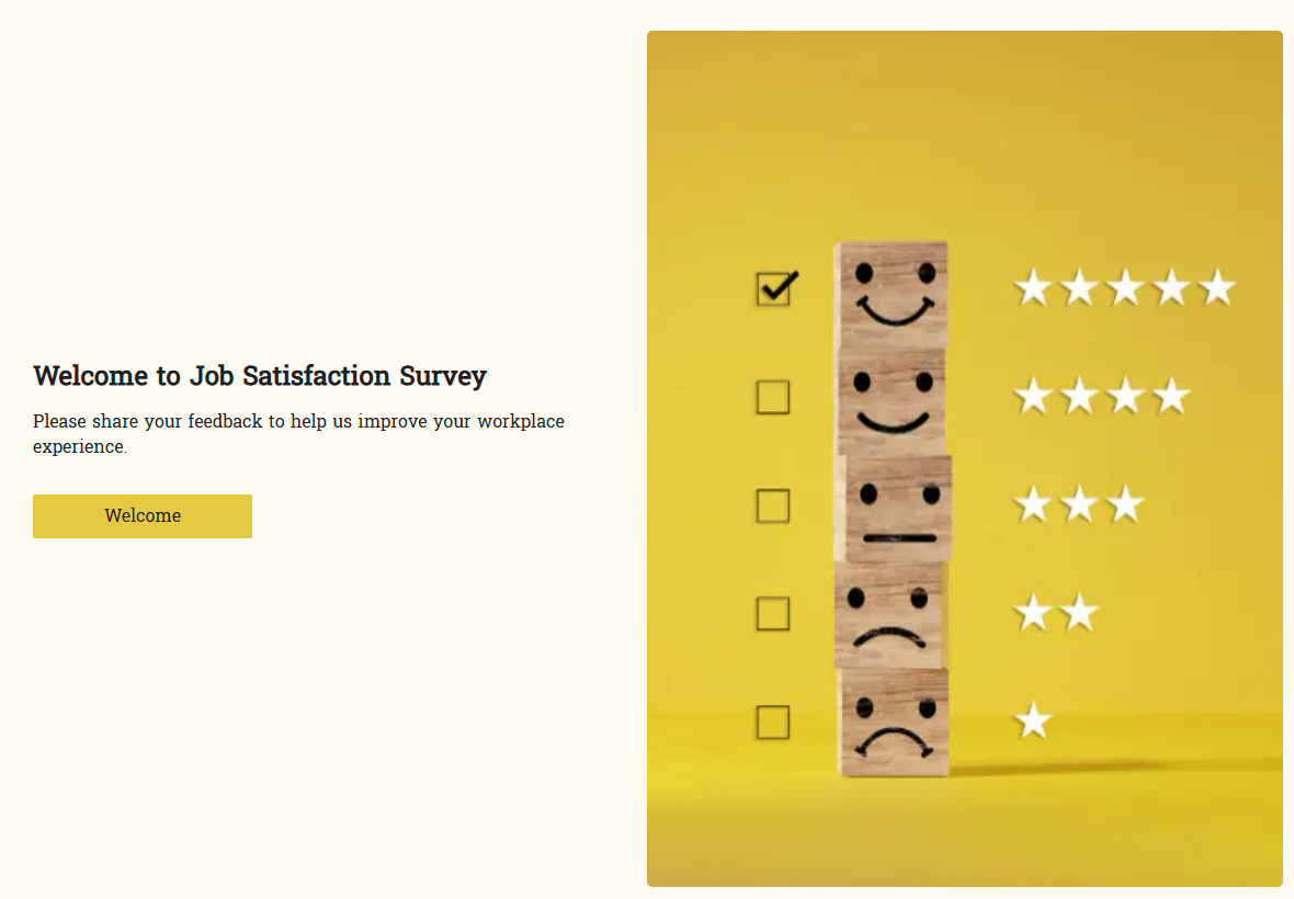 Modèle de formulaire d'enquête sur la satisfaction au travail preview