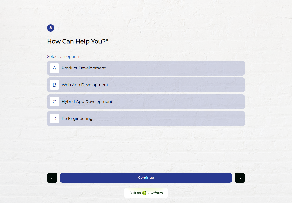 Lead Collection Form Template preview
