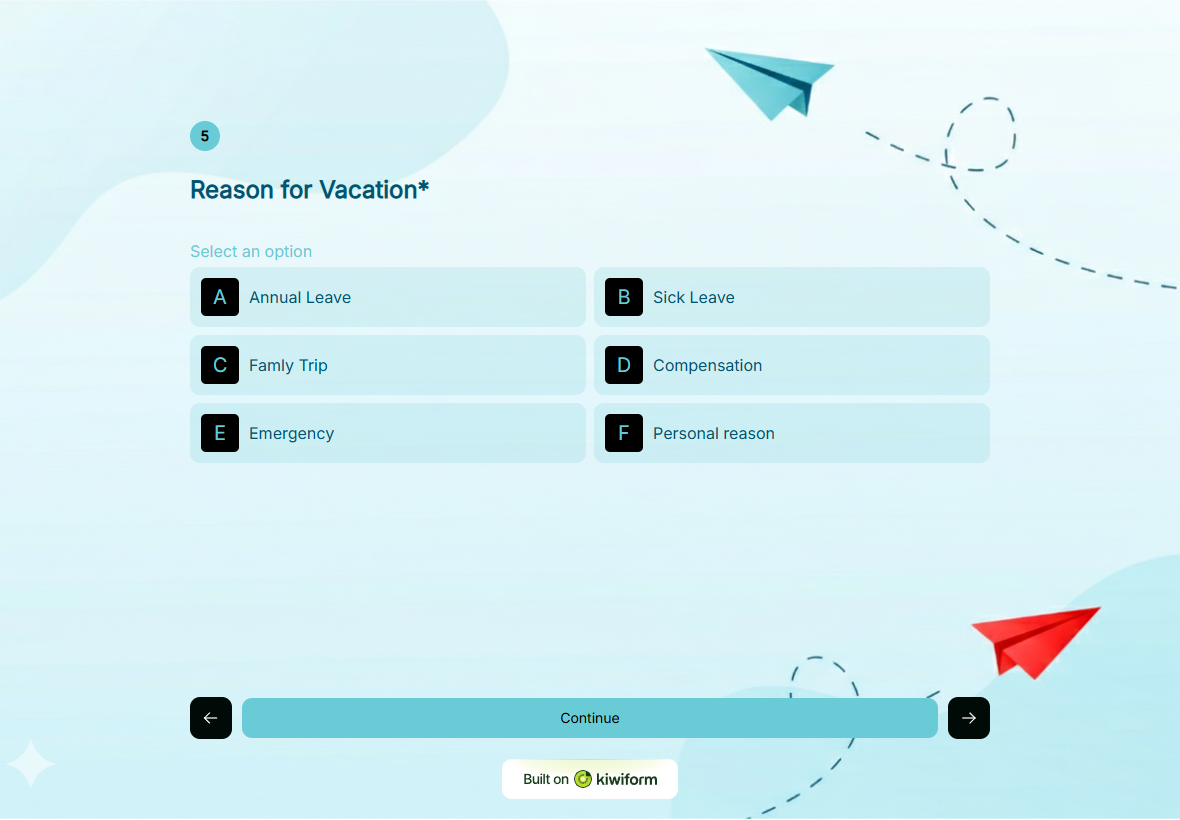 Urlaubsantragsformular Vorlage template preview