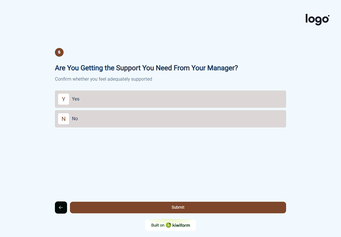 Work From Home Survey Form template preview