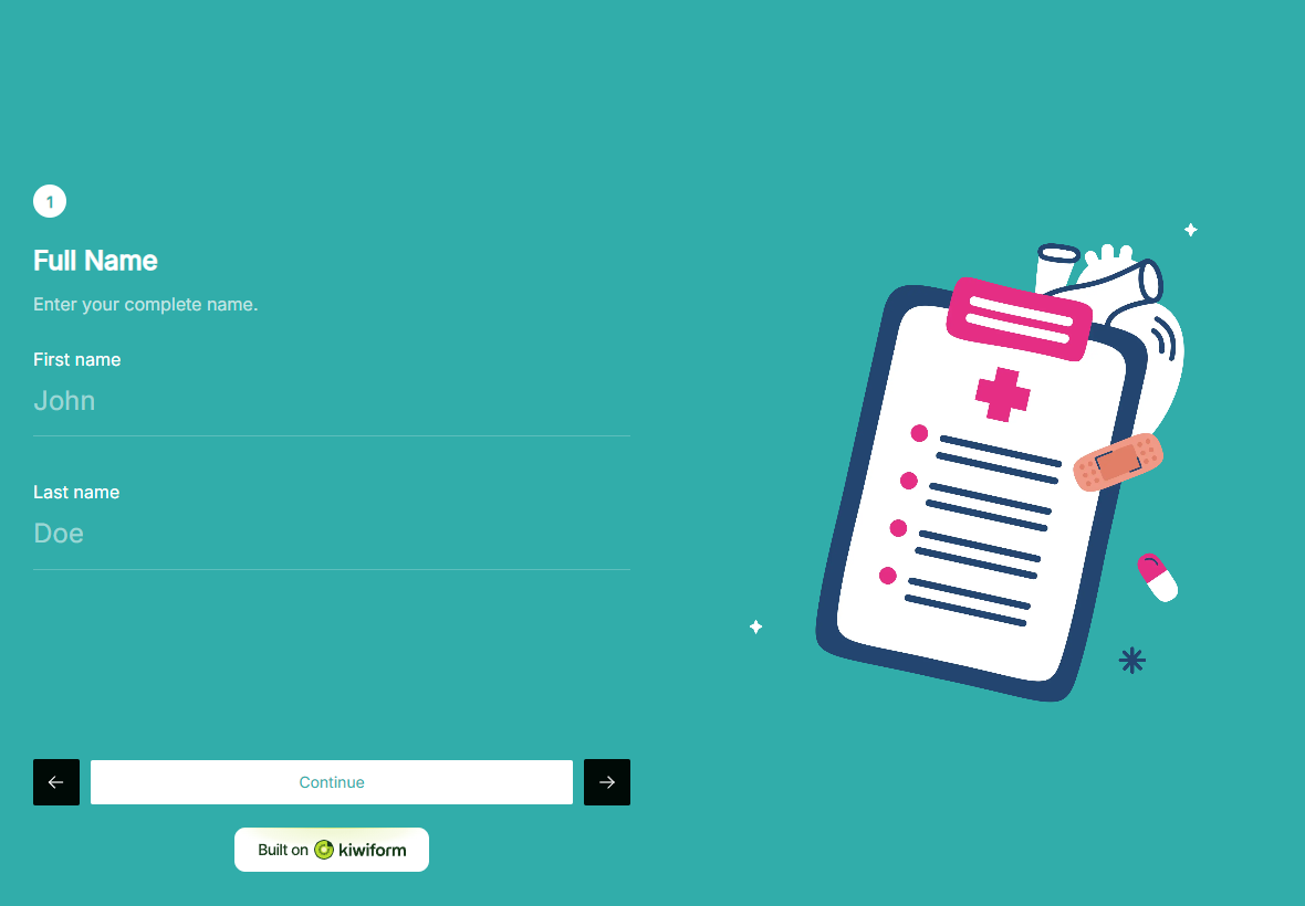 Patienten Gesundheitsfragebogen Formularvorlage preview