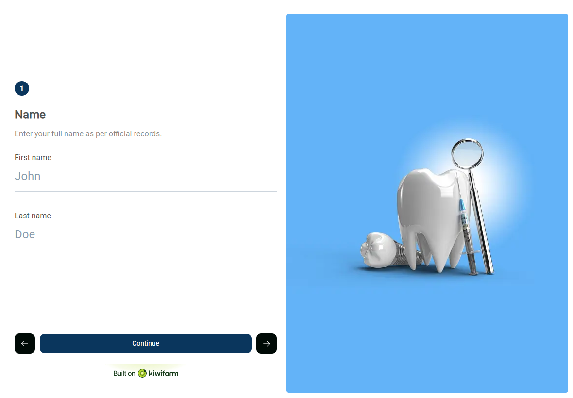 Dental Patient Information Form preview