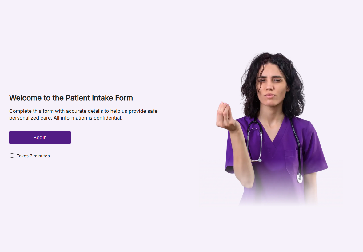 Patientenaufnahmeformular Vorlage template preview