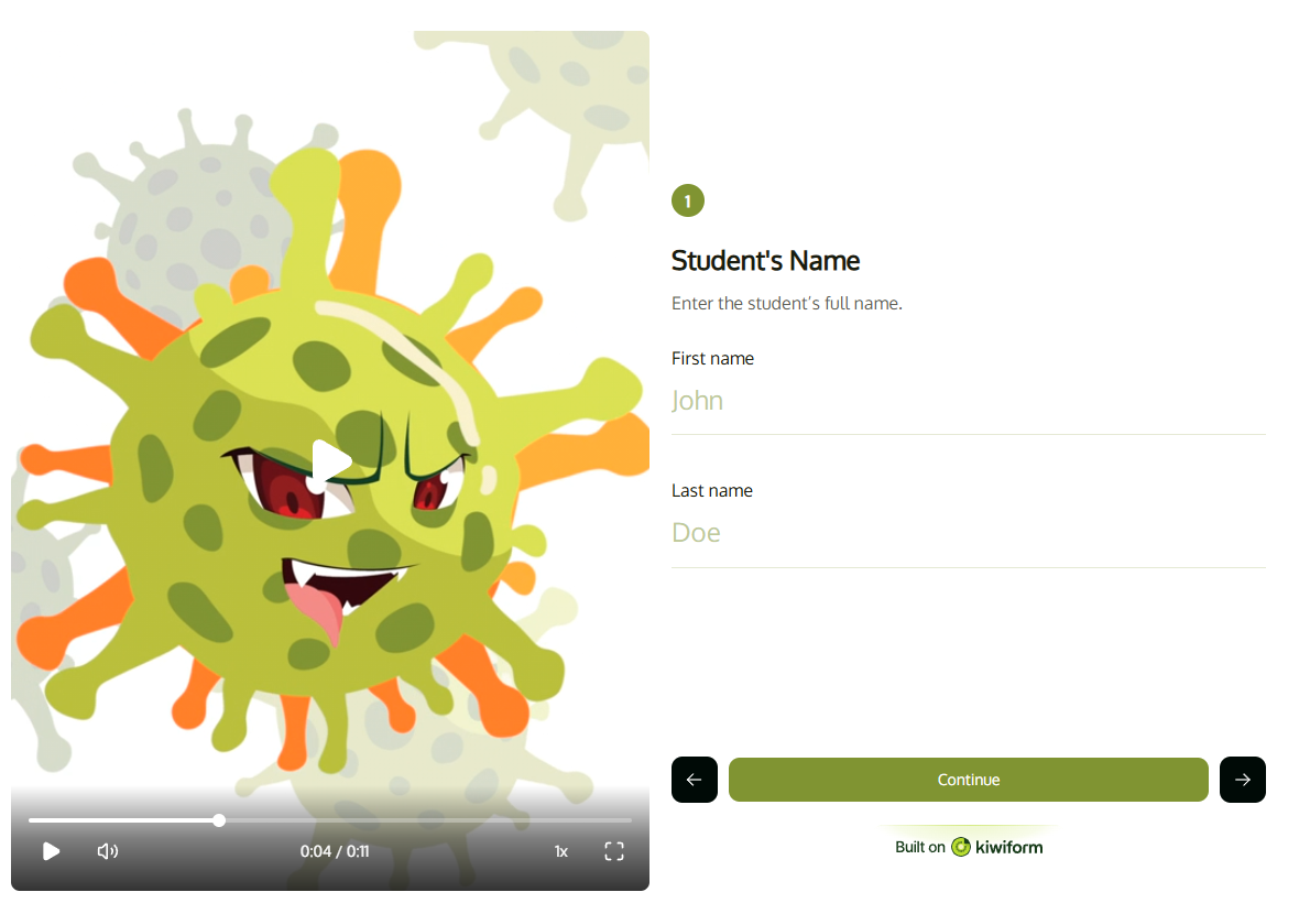 Student Daily Health Screening Template template preview
