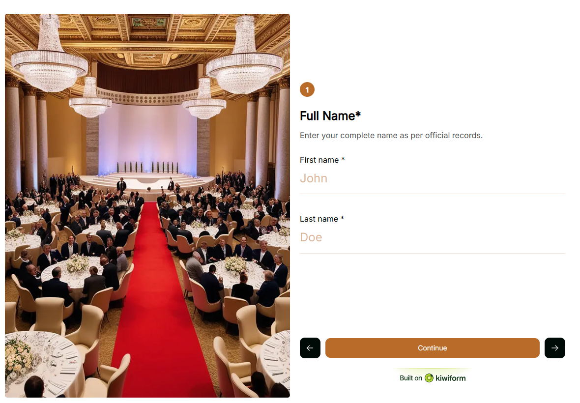 Allgemeines Anmeldeformular für Veranstaltungen Vorlage template preview