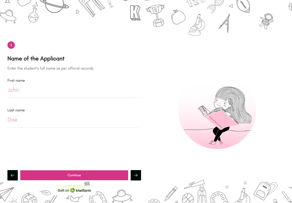 Student Enrollment Form Template template preview