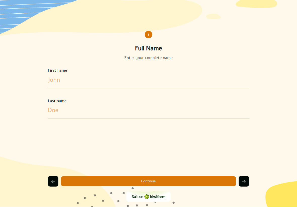 Giveaway Registration Form Template preview