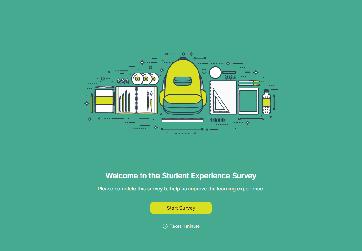 Umfrageformular zur Studentenerfahrung preview