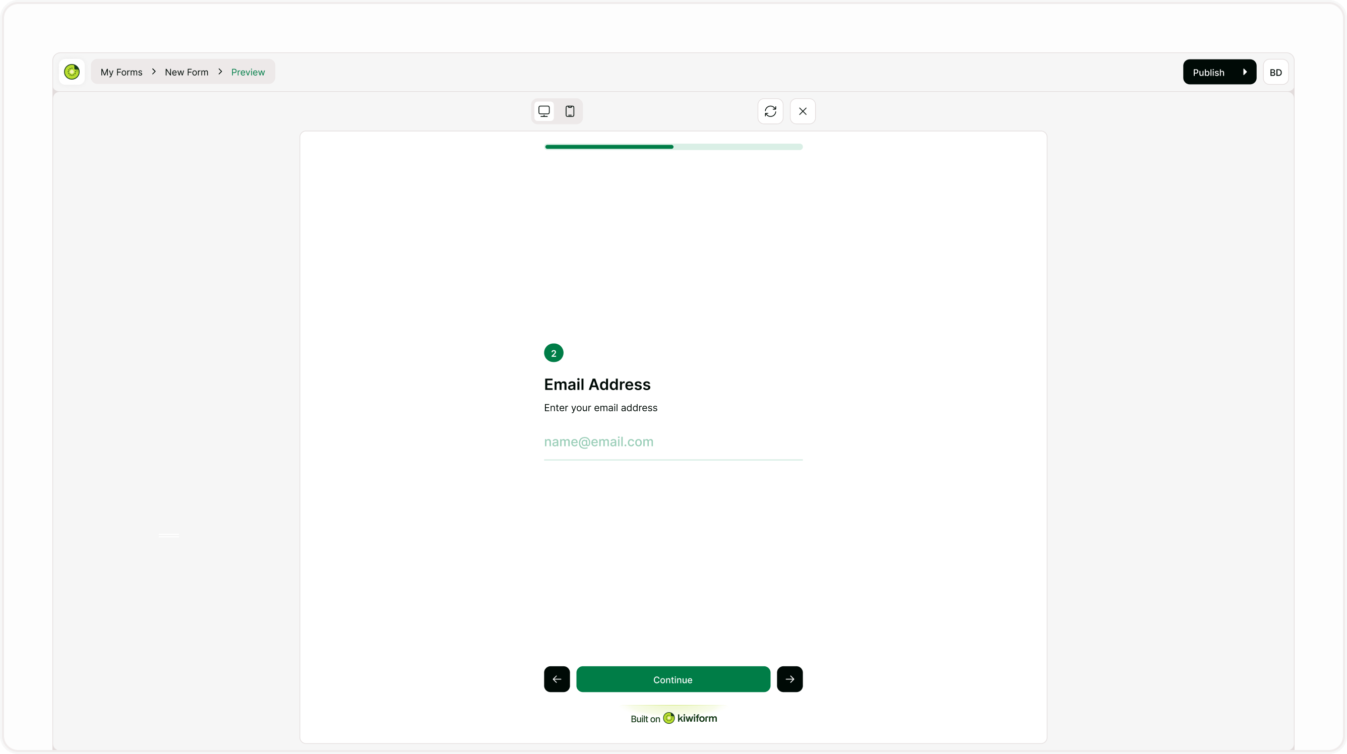 Preview and test