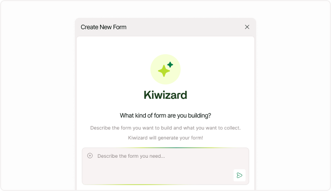  create a form using AI Form Builder