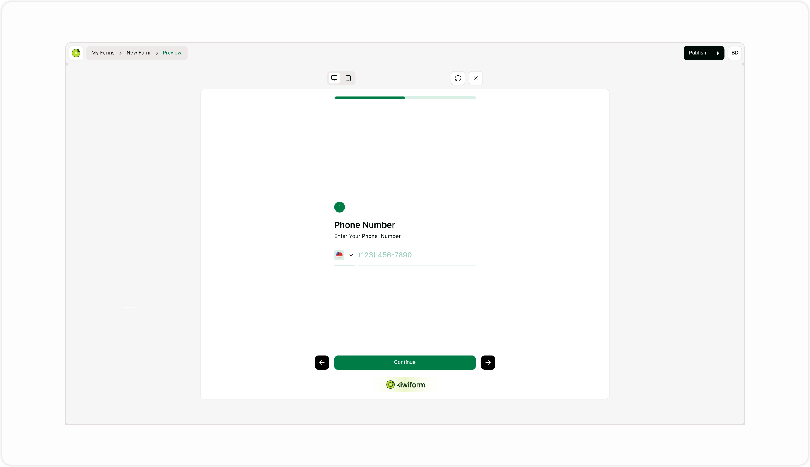 Preview your form