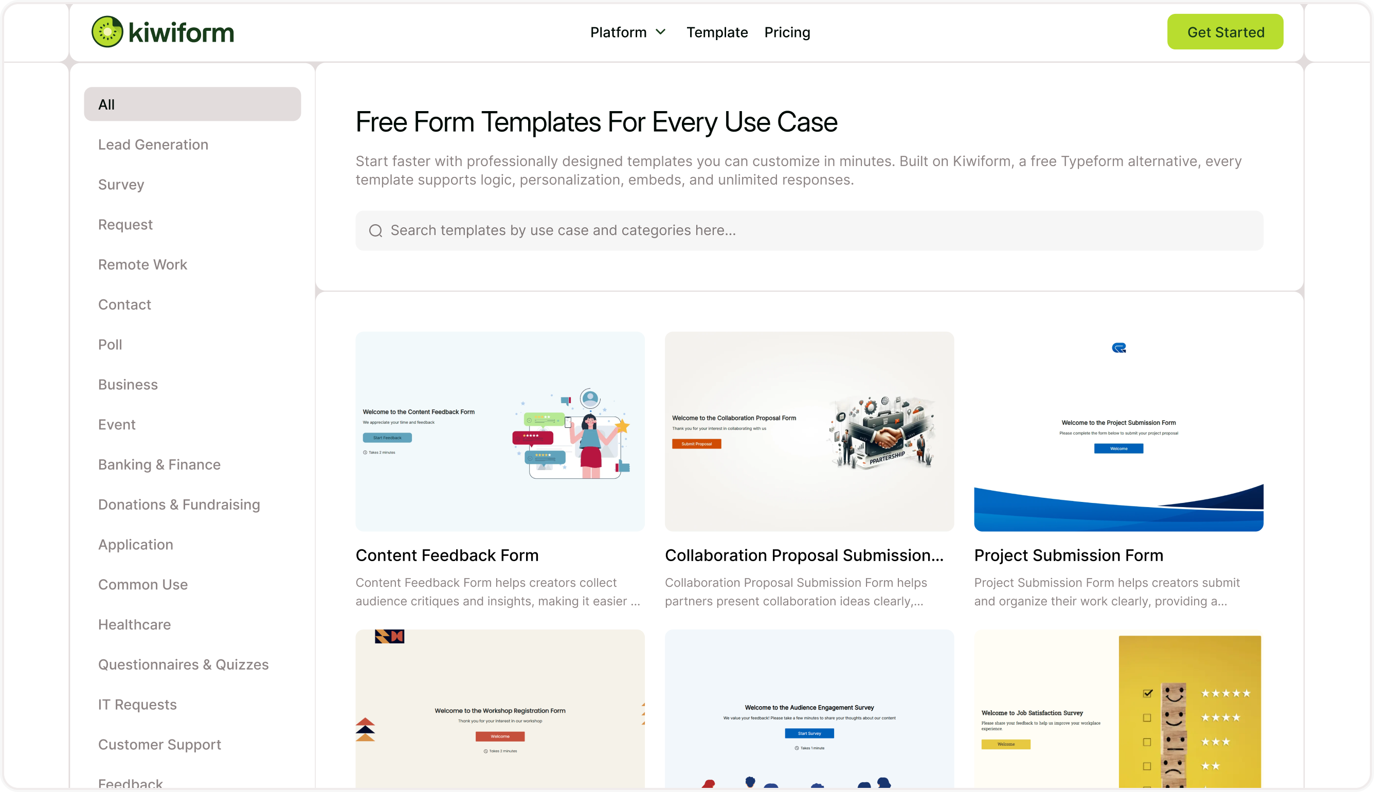 Find templates for your use case