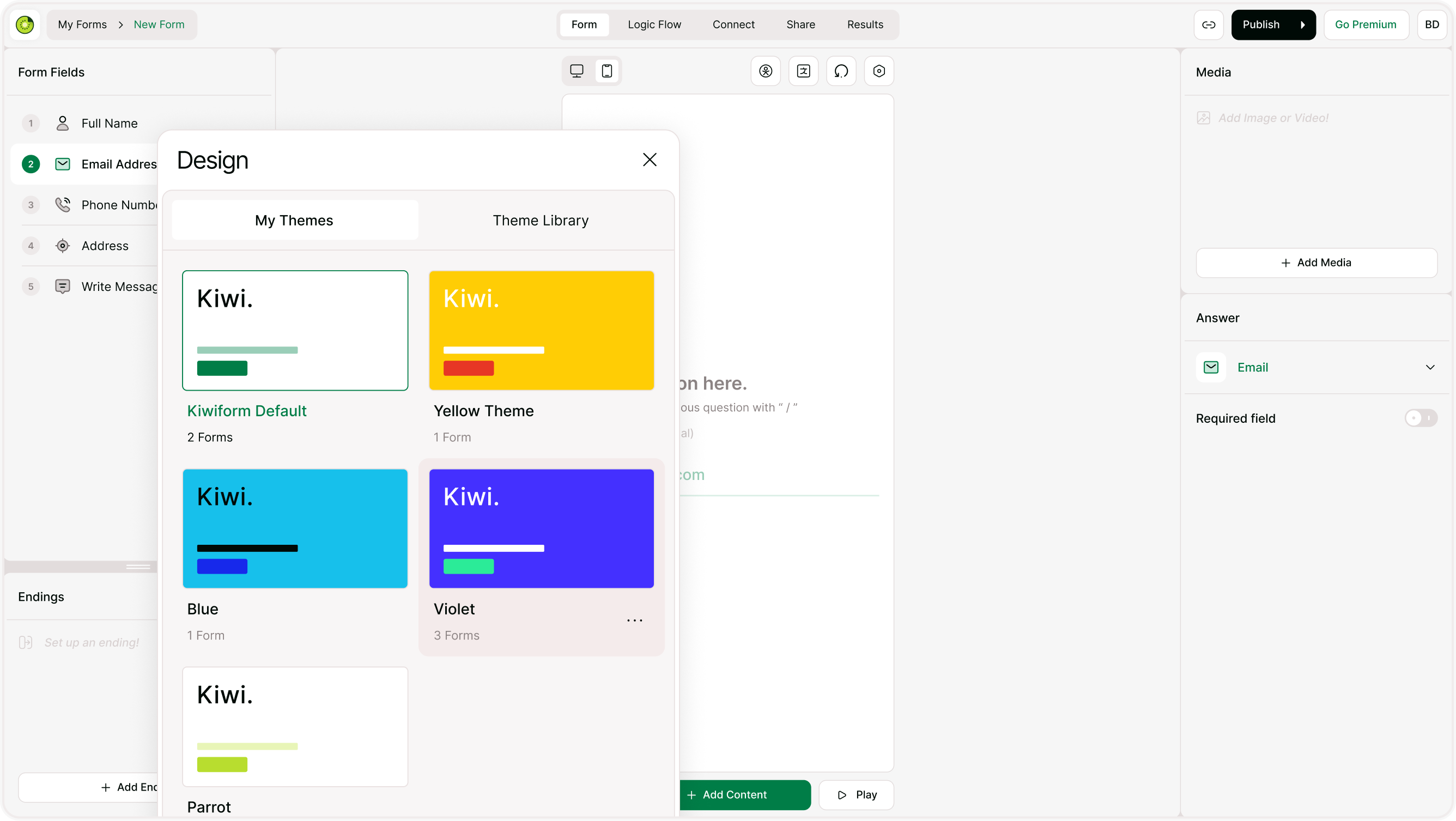 Customize the template content