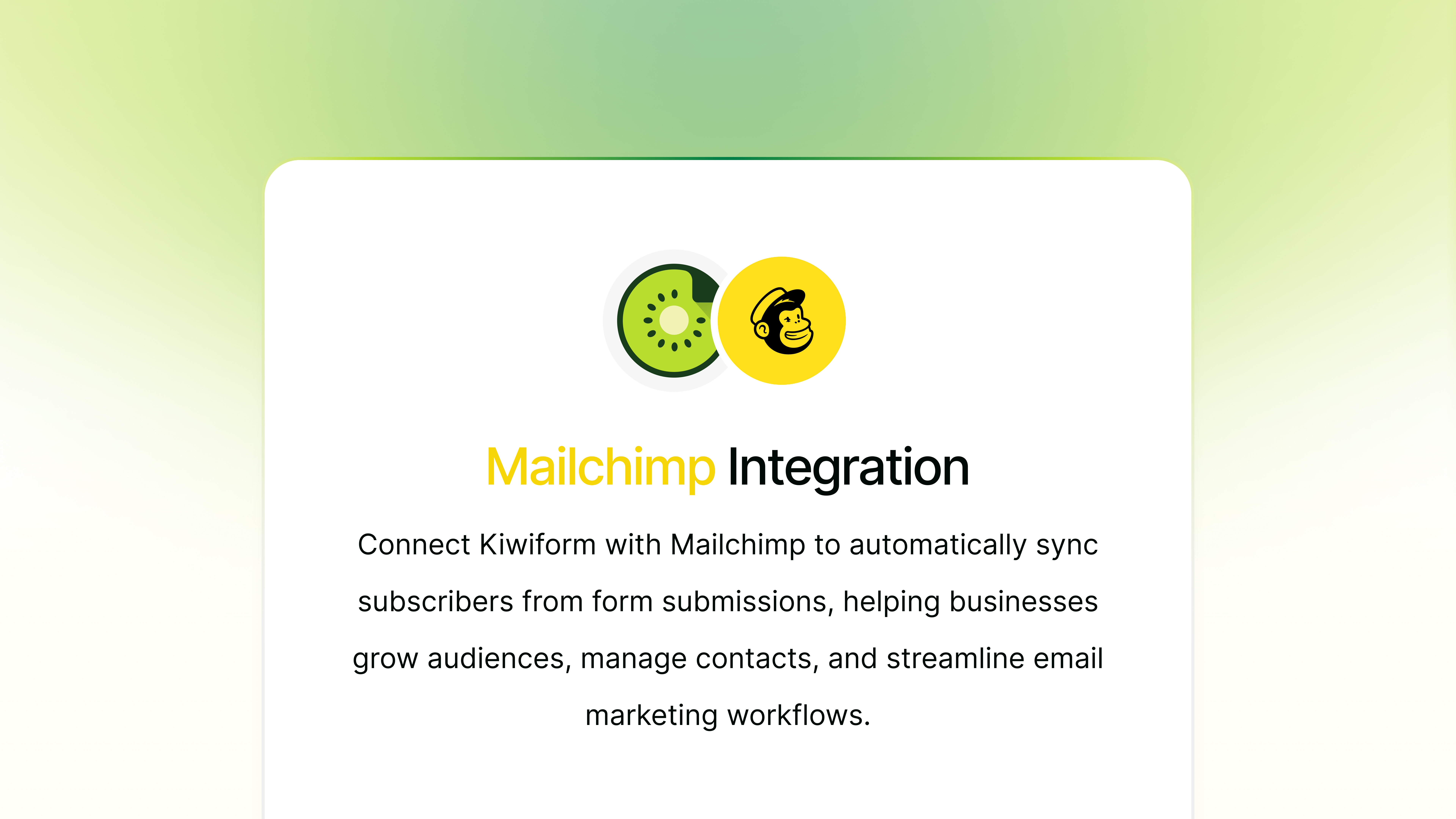 Mailchimp Integration