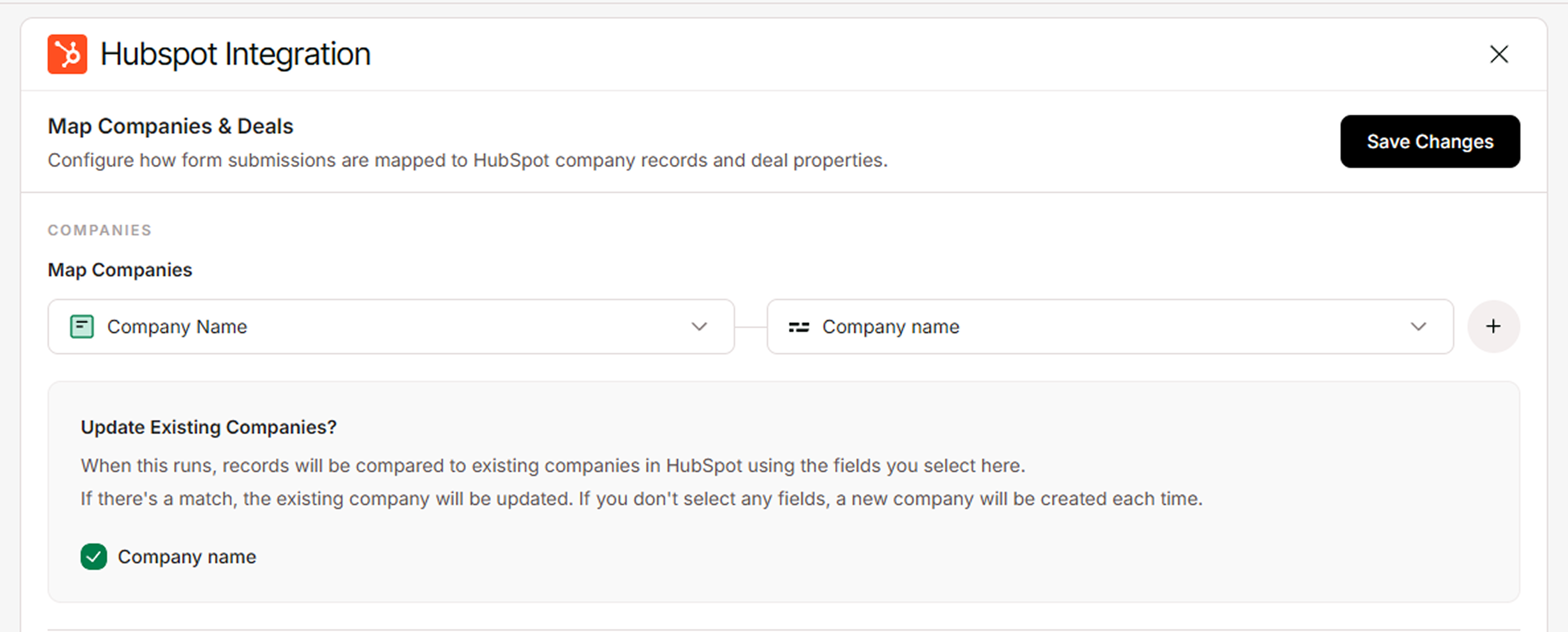 Company property mapping example.