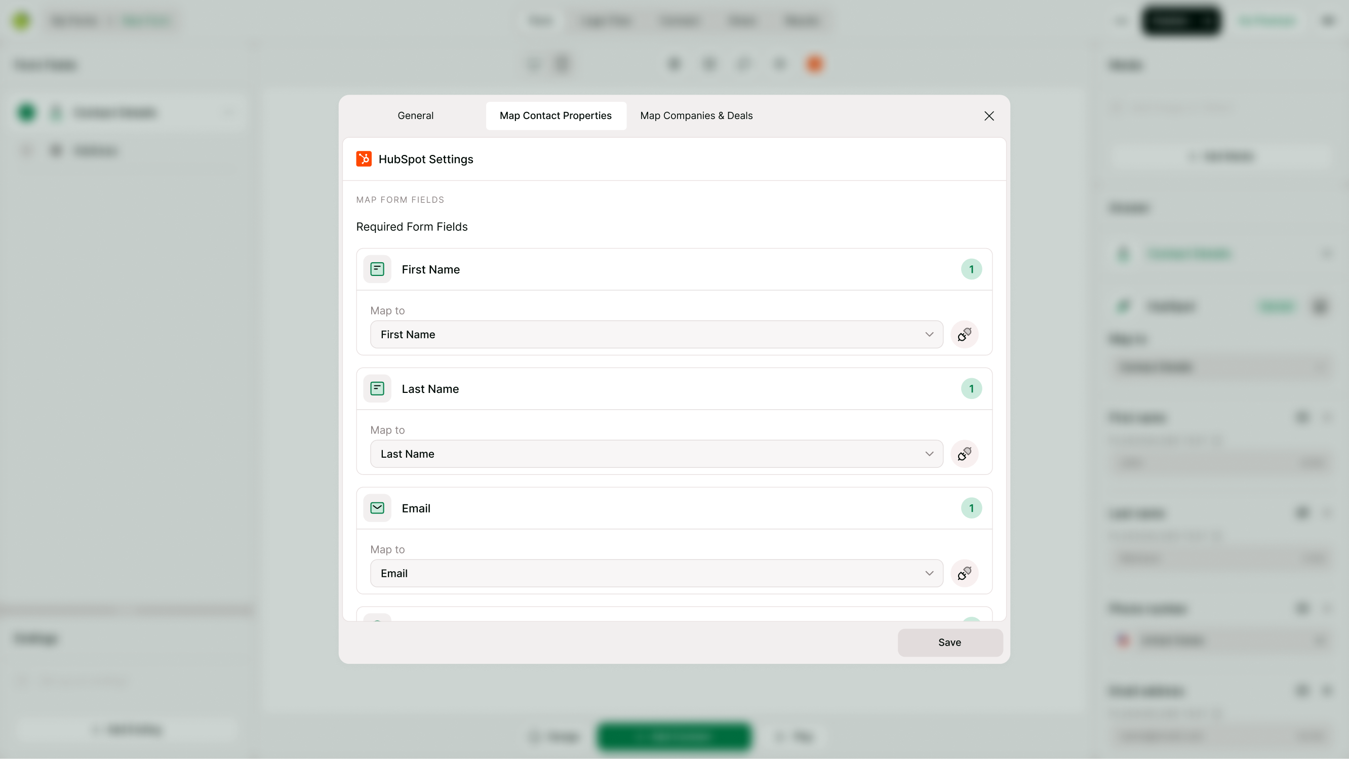 Property mapping interface