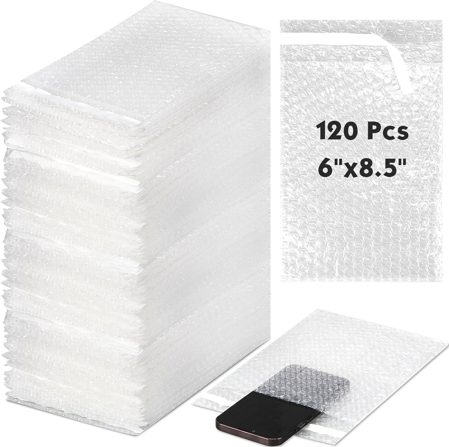 PerKoop 120 Pcs 6 x 8.5 Inch Bubble Cushion Wrap Bags
