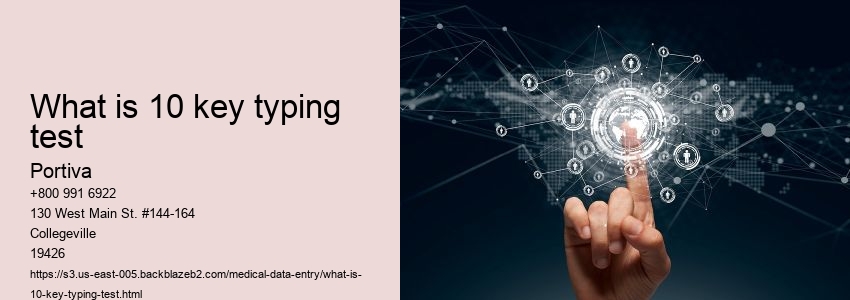 What is 10 key typing test