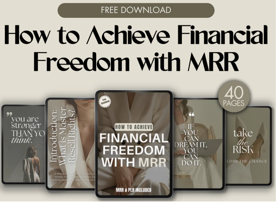 How to achieve financial freedom with MRR E-book