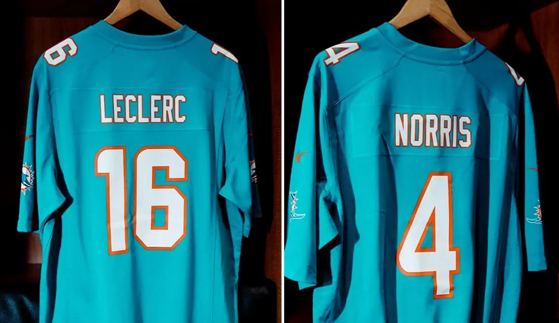 nxnoticias.com-leclerc-y-pilotos-de-la-f1-calientan-motores-en-miami-con-estrellas-de-los-dolphins