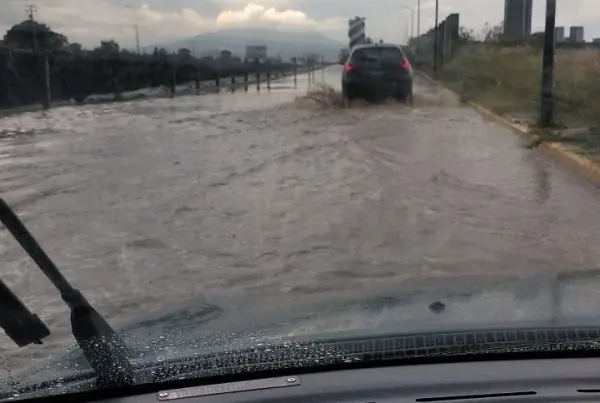 Lluvias en San Andrés Cholula.