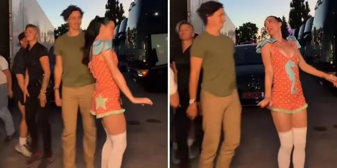 Justin Trudeau bailando en el video Watch It Burn de Katy Perry.