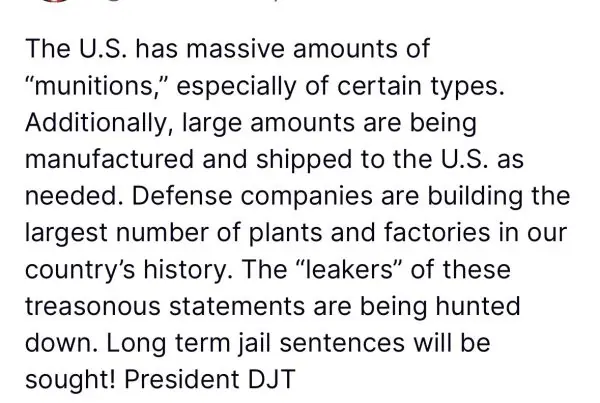 Trump amenaza sobre filtraciones.