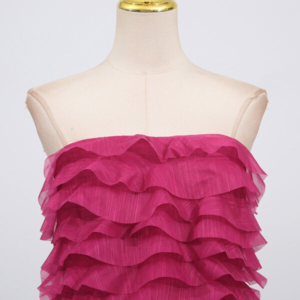 Ruffled Tube Top Formal Solid Color Personalized High Grade Dress - Image 3