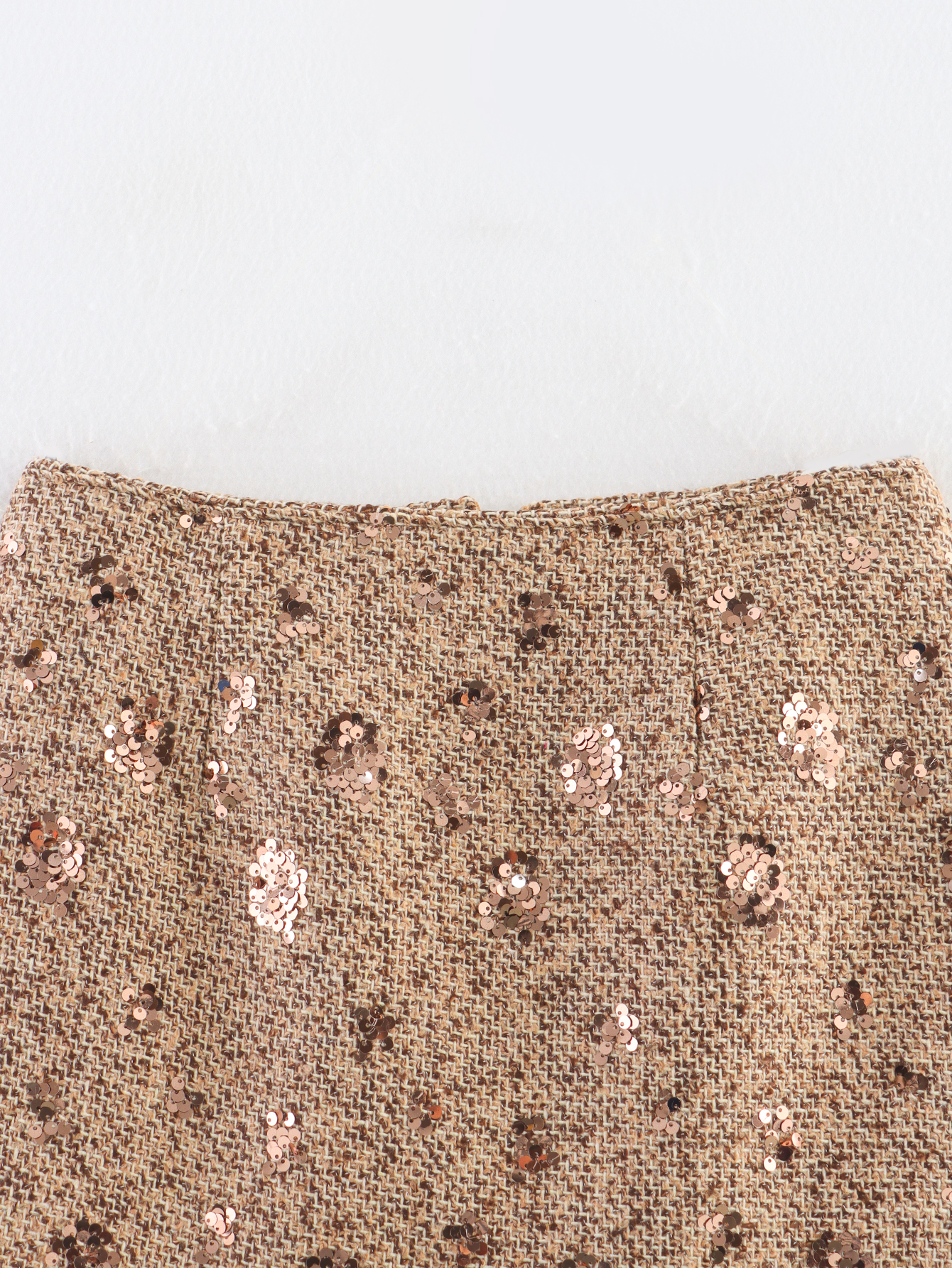Sequin Embroidery Tweed Classic Vest Mid Length Skirt Two Piece Sets - Image 10