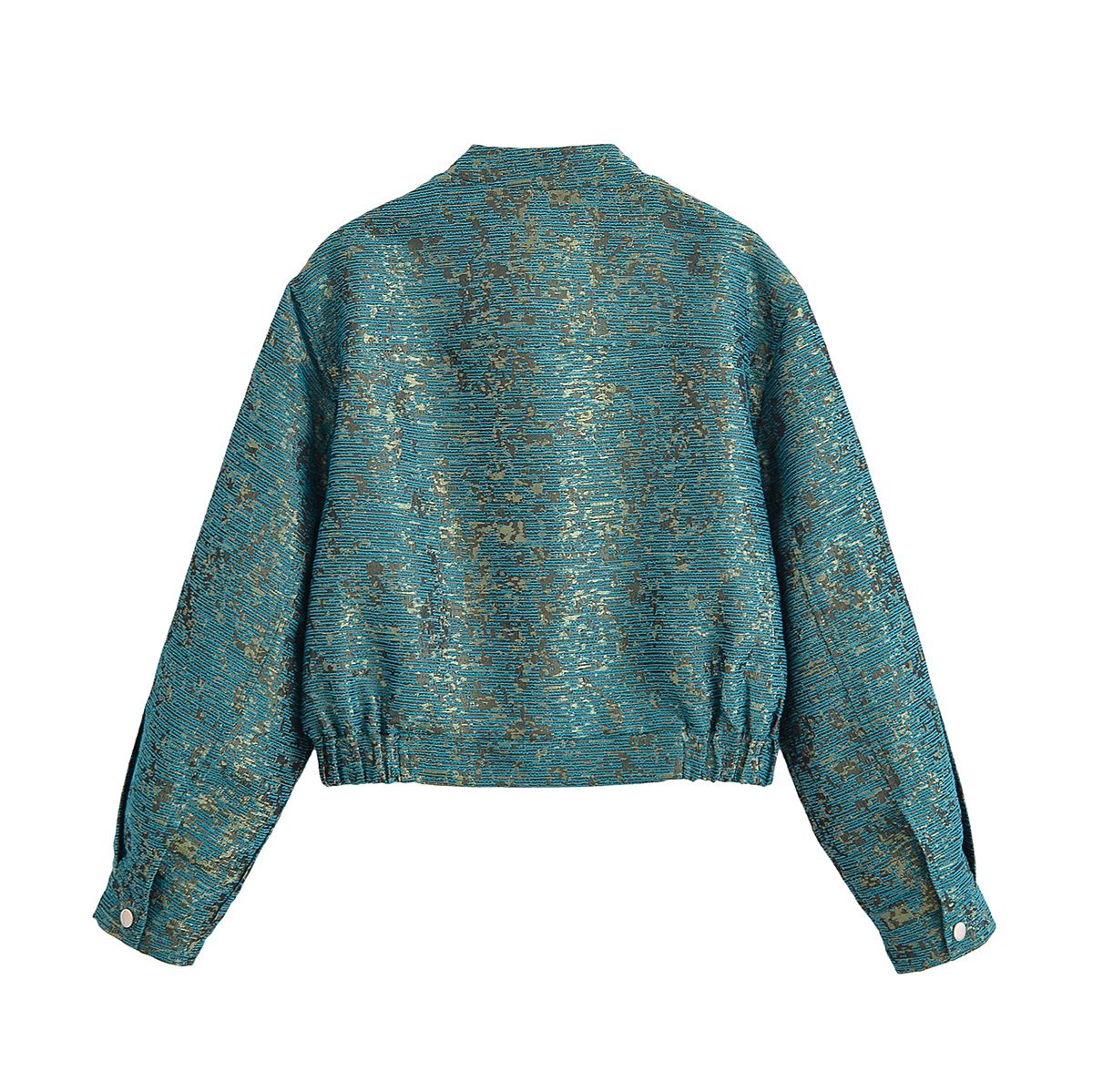 Retro Pattern Jacquard Short Jacket - Image 3
