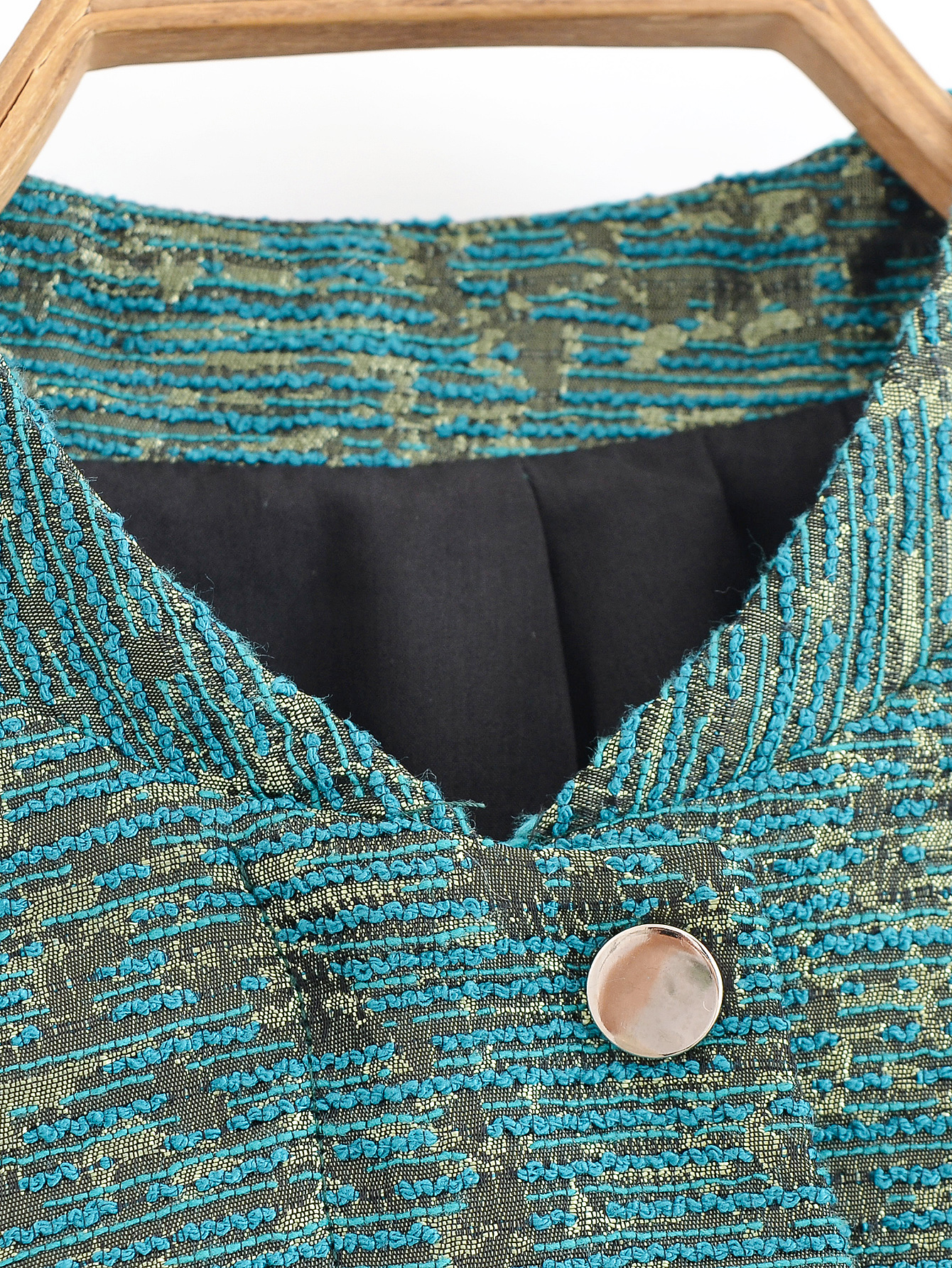 Retro Pattern Jacquard Short Jacket - Image 6